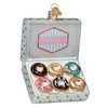 Old World Christmas Blown Glass Ornament for Christmas Tree, Box of Donuts