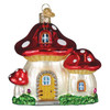 Old World Christmas Blown Glass Ornament for Christmas Tree, Mushroom House