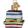 Old World Christmas Blown Glass Ornament for Christmas Tree, Gumdrops (Mini) Collection, Stack of Books