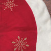 Old World Christmas Red Embroidered Christmas Tree Skirt, Snowflakes with Faux Fur Trim, 48in