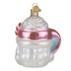 Old World Christmas Blown Glass Ornament for Christmas Tree, Papa Noel Mug