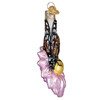 Old World Christmas Blown Glass Ornament for Christmas Tree, Monarch Butterfly on Flower