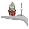 Old World Christmas Blown Glass Ornament for Christmas Tree, Catnip Cat