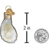 Old World Christmas Blown Glass Mini Ornament for Christmas Tree, Oyster with Pearl