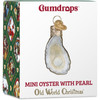 Old World Christmas Blown Glass Mini Ornament for Christmas Tree, Oyster with Pearl