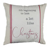 Old World Christmas Square Decorative Holiday Pillow, Look a Lot Like Christmas, 18in