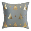 Old World Christmas Square Decorative Holiday Pillow, Gold Tree Motif, 18in
