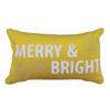 Old World Christmas Rectangular Decorative Holiday Pillow, Merry & Bright, 20in