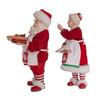 Kurt Adler Fabriche Figurines, Mr. & Mrs. Claus w/ Desserts,10.5in (Set of 2)