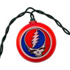 Kurt Adler Indoor/Outdoor UL 10-Light Grateful Dead Disc Light Set, 9ft