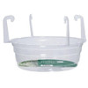 Curtis Wagner Plastics Hanging Basket Drip Pan with 4 Molded Hooks, Clear — 12"