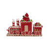 Kurt Adler Battery-Operated LED Lighted Table Piece, Gingerbread Junction Train, 7.5"