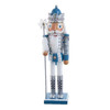 Kurt Adler Wooden Nutcracker, Blue & Platinum, 15in Kurt Adler Wooden Nutcracker, Blue & Platinum, 15in