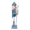 Kurt Adler Wooden Nutcracker, Blue & Platinum, 15in Kurt Adler Wooden Nutcracker, Blue & Platinum, 15in