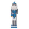 Kurt Adler Wooden Nutcracker, Blue & Platinum, 15in Kurt Adler Wooden Nutcracker, Blue & Platinum, 15in