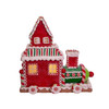 Kurt Adler Battery-Operated LED Gingerbread Train House, 10.5"