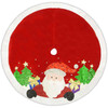 Kurt Adler Christmas Tree Skirt with Santa Design, Red, 48in
