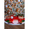Kurt Adler Christmas Tree Skirt with Santa Design, Red, 48in