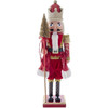 Kurt Adler Wooden Nutcrackers, Red and Gold King, 24"