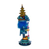 Kurt Adler Hollywood Wooden Nutcracker Collection, Blue with Tree, 18"