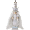 Kurt Adler Hollywood Wooden Nutcracker Collection, White Fur King 18"