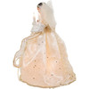 Kurt Adler Lighted Christmas Tree Treetop, 10-Lights, African American Angel, Ivory & Gold, 12"
