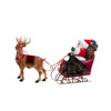 Kurt Adler Fabriché™ Santa in Sleigh With Deer Standing Christmas Display