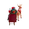 Kurt Adler Fabriche Christmas Figurine, Santa with Sleigh & Reindeer, 10in