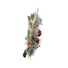 Kurt Adler Unlit Christmas Wreath, Silver Pinecone and Red Ornaments, 22in