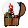 Kurt Adler Wind-Up Musical Santa Claus "We Wish You A Merry Christmas" Water Globe, 4"