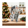 Kurt Adler Snowy Woods Santa Standing Christmas Figurine, 10.5"