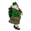 Kurt Adler Fabriche Christmas Figurine, Musical Irish Bagpiper Santa, 10.5in