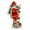 Kurt Adler Fabriche Christmas Figurine, Fireman Santa on Ladder, 11.5in