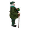 Kurt Adler Fabriche Christmas Figurine, Musical Irish Santa with Wreath, 10.5in