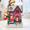 Old World Christmas Lighted Resin Holiday Tabletop Figurine with Timer, Holiday House, 7"
