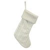 Old World Christmas Knit Christmas Mantle Stocking, White Plush, 24in