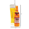 Kurt Adler Plastic Ornament for Christmas Tree, Budweiser Beer Bottle and Glass