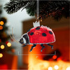 Kurt Adler Noble Gems Glass Ornament for Christmas Tree, Ladybug, 3"
