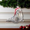 Kurt Adler Noble Gems Glass Ornament for Christmas Tree, Walrus with Hat, 4.5"