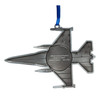 Kurt Adler Metal with Enamel Ornament for Christmas Tree, U.S. Navy Jet, 4.5"
