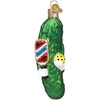 Old World Christmas Blown Glass Ornament for Christmas Tree, Pickleball Pickle