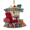 Kurt Adler Resin Ornament for Christmas Tree, Welcome to the Lake