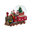 Kurt Adler Wind- Up Musical Santa Driving Train "We Wish You A Merry Christmas" Water Globe