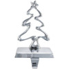Kurt Adler Christmas Stocking Holder, Silver Christmas Tree, 7.5"