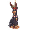 Kurt Adler Noble Gems Glass Ornament for Christmas Tree, Doberman with Antlers, 4"