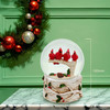 Kurt Adler Wind-Up Musical Cardinals with Tree "We Wish You A Merry Christmas" Water Globe, 4"