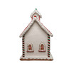 Kurt Adler Battery Operated LED Gingerbread House With Santa Table Piece, 13"