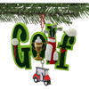 Kurt Adler Resin Ornament for Christmas Tree, Golf