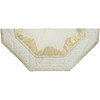 Kurt Adler Christmas Tree Skirt with Sequined Quilt Design, Ivory, 52in