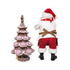 Kurt Adler Fabriche Christmas Figurine, Santa Decorating Gingerbread, 10.5in
